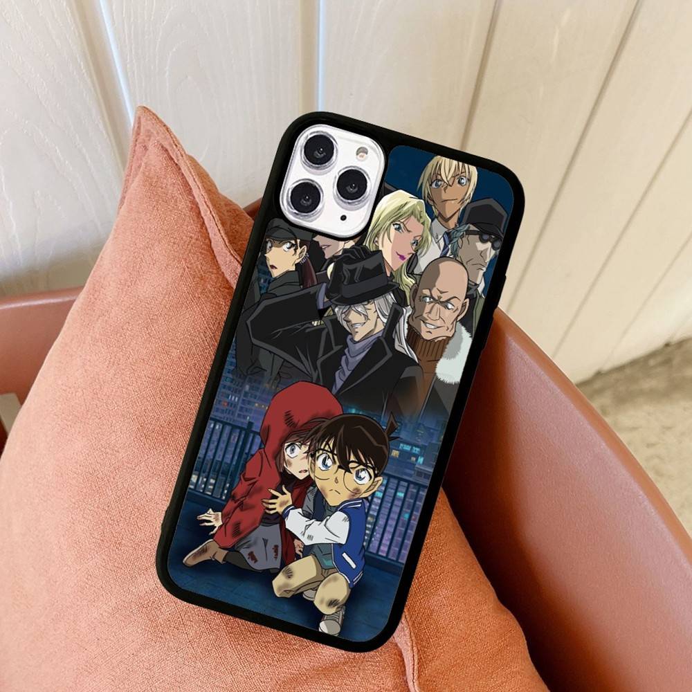 Japan D-Detective Conan PC+TPU Phone Case For IPhone 11 12 13 14 15 16 17 Plus Pro Max Cover