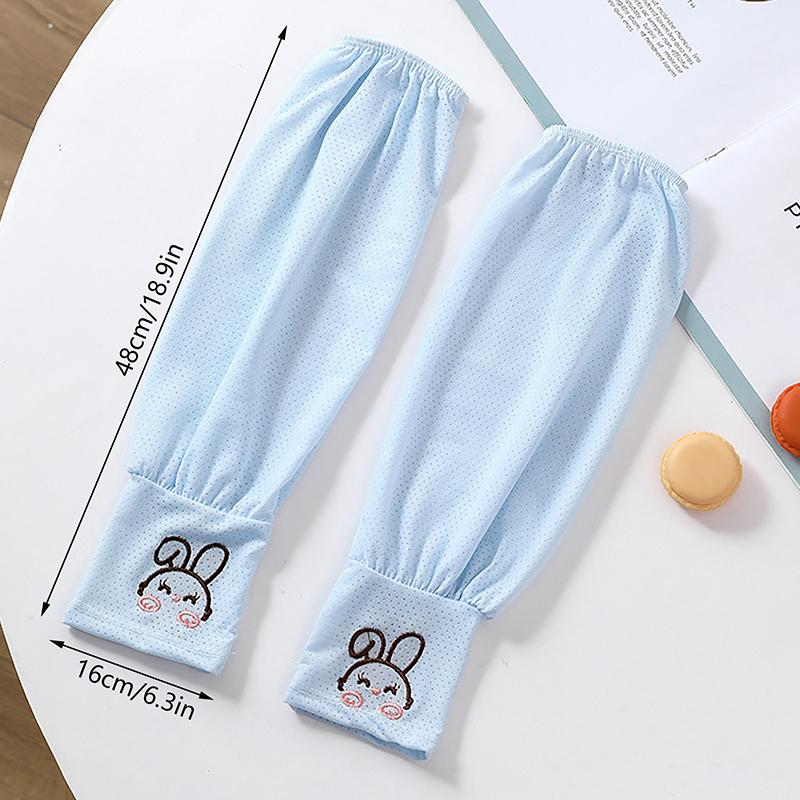 Summer Ice Silk Sun Protection Sleeves Outdoor Driving Uv Protection Rabbit Ice Sleeves Women'S Loose Arm Protection Sleeves