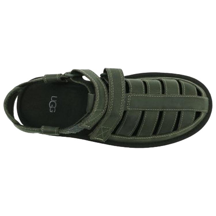 UGG Dune Fisherman Cowhide Green Sandals Men's 1102694-MSG