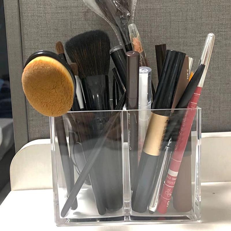 Cosmetic Storage Box Makeup Brush Holder Organizer Lipstick Eyebrow Pencil Bathroom Storage Display Stand Acrylic