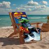 Personalisierbares ultraweiches Strandtuch mit LKW-Thema, Ideal für Pool - Camping, Tauchen - Perfekter Reisebegleiter, Lebendiges Strandtuch.
