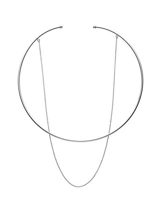 Kuma Sterling Silver Choker KMSN0063LSSI [Official] [Vendome Aoyama] [Kengo + MA,YU] Necklace, [Kengo Kuma]