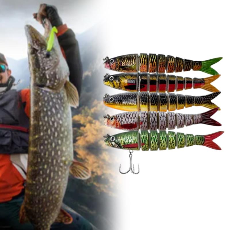 3D Minnow Fishing Lures Salt Swimbait Wobbler Multi-Section Fishing Lures Saltwater Fishing Lures Fishing Baits Wobbler