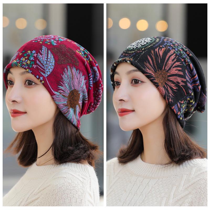 Vielseitige koreanische Damenhüte für Herbst/Winter: Kopftuch, Baotou, Pullover, Halstuch, Print, Flor und Ohrenschutz