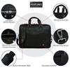 Leather Laptop Briefcase Bag for Men, Vintage Durable Zipper Multi Pocket Office Business Work Travel Carry Messenger Shoulder Crossbody Bag