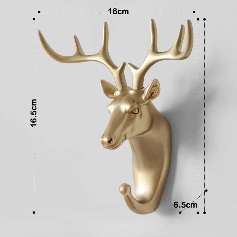 Wall Mounted Hook Animal Head Rack Jacket Cap Wall Mounted Horse Deer Elephant Giraffe Hook Decoration Bathroom Accessories