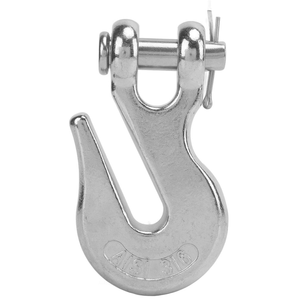 1 2in Slip Hook 3000lbs Load Bearing Capacity 316 Stainless Steel Lifting Hook for Marine Boat