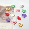 7pcs Heart-Shaped Fridge Magnets Set, Colorful Plastic Letter Magnets with Inspirational Messages, Oval-Shaped