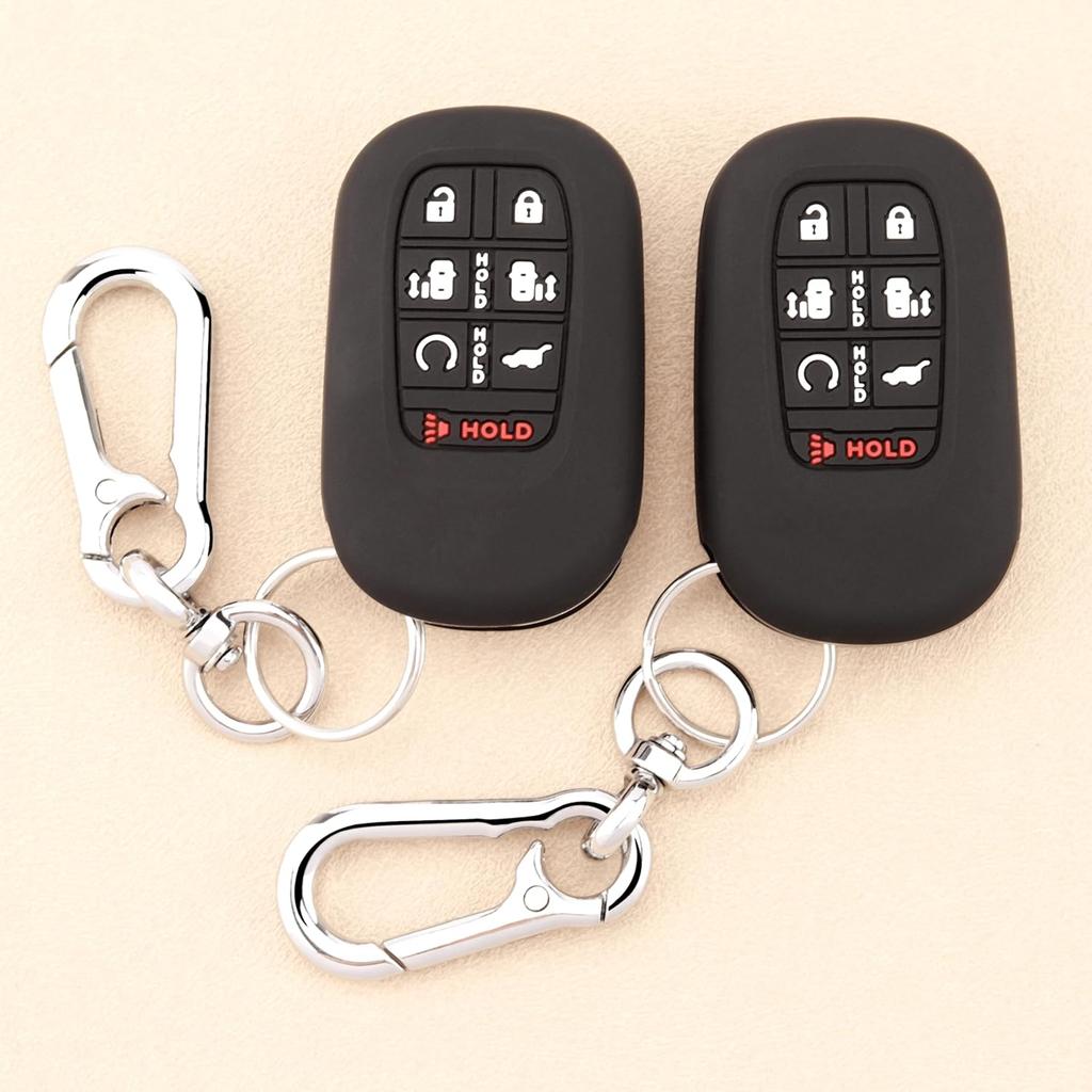 TANDRIVE Key Fob Cover For Honda 2025 2026 Odyssey, 7 Button, Silicone, 2-Pack, Black