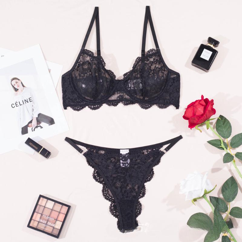 Lace Suspenders, Steel Rings Gather, Sexy Lingerie Two-piece Set, Women's Shapewear Split Set