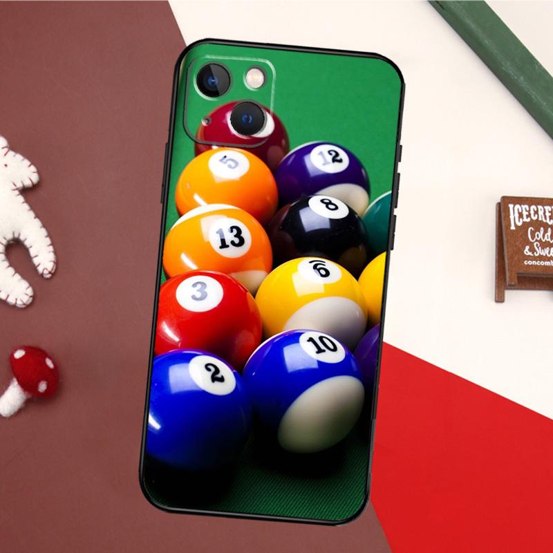 Sports billiards Case For iPhone 16 15 14 Plus 13 12 11 Pro Max Mini 7 8 Plus X XR XS Max Cover