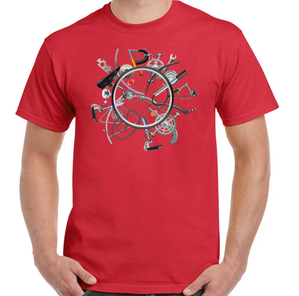 

Cycling Bicycle Parts Cyclists TShirt MTB BMX Racer Road Bike Summer Cotton Short Sleeve ONeck Mens T Shirt New S3XL S
