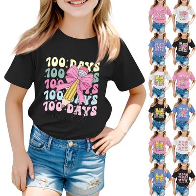 100 Tage Schule Shirt Kinder Kleinkind Jungen Mädchen 100. Tag der Schule T-Shirt Kindergarten T-Shirt Tops