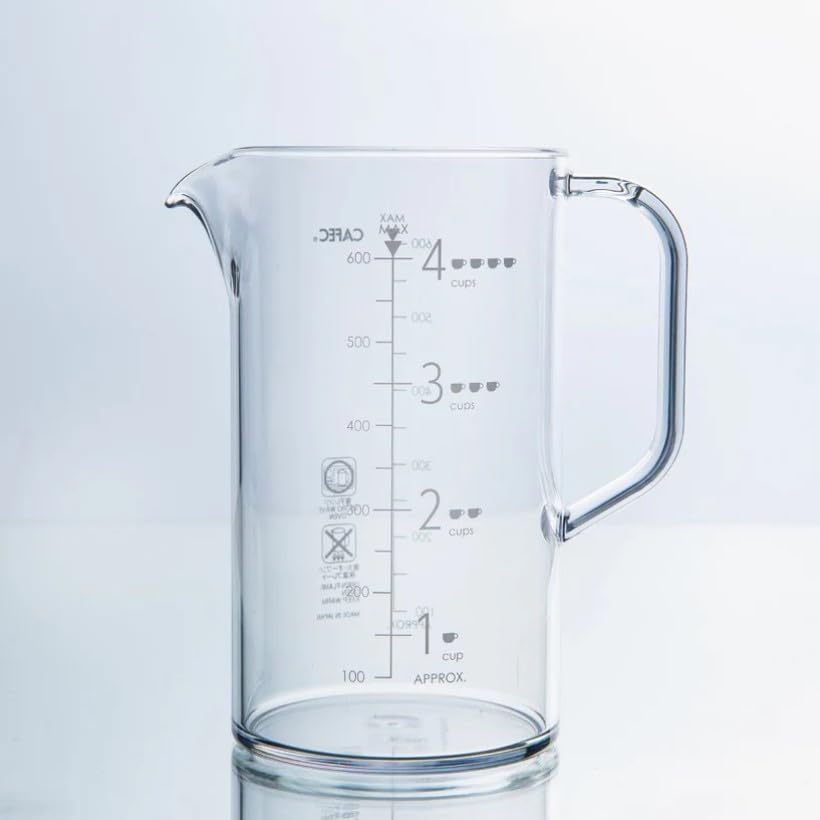 Sanyo Sangyo CAFEC Beaker Server, 600ml, with Graduated Measuring Cup, Made of Tritan Resin, TBS-600 Coffee Server [POLITE LIVING Select]