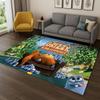 3D Grizzy and The Lemmings Cartoon Carpet Rug for Bedroom Living Room Sofa Home Decor,kids Game Area Rug Non-slip Floor Mat Gift