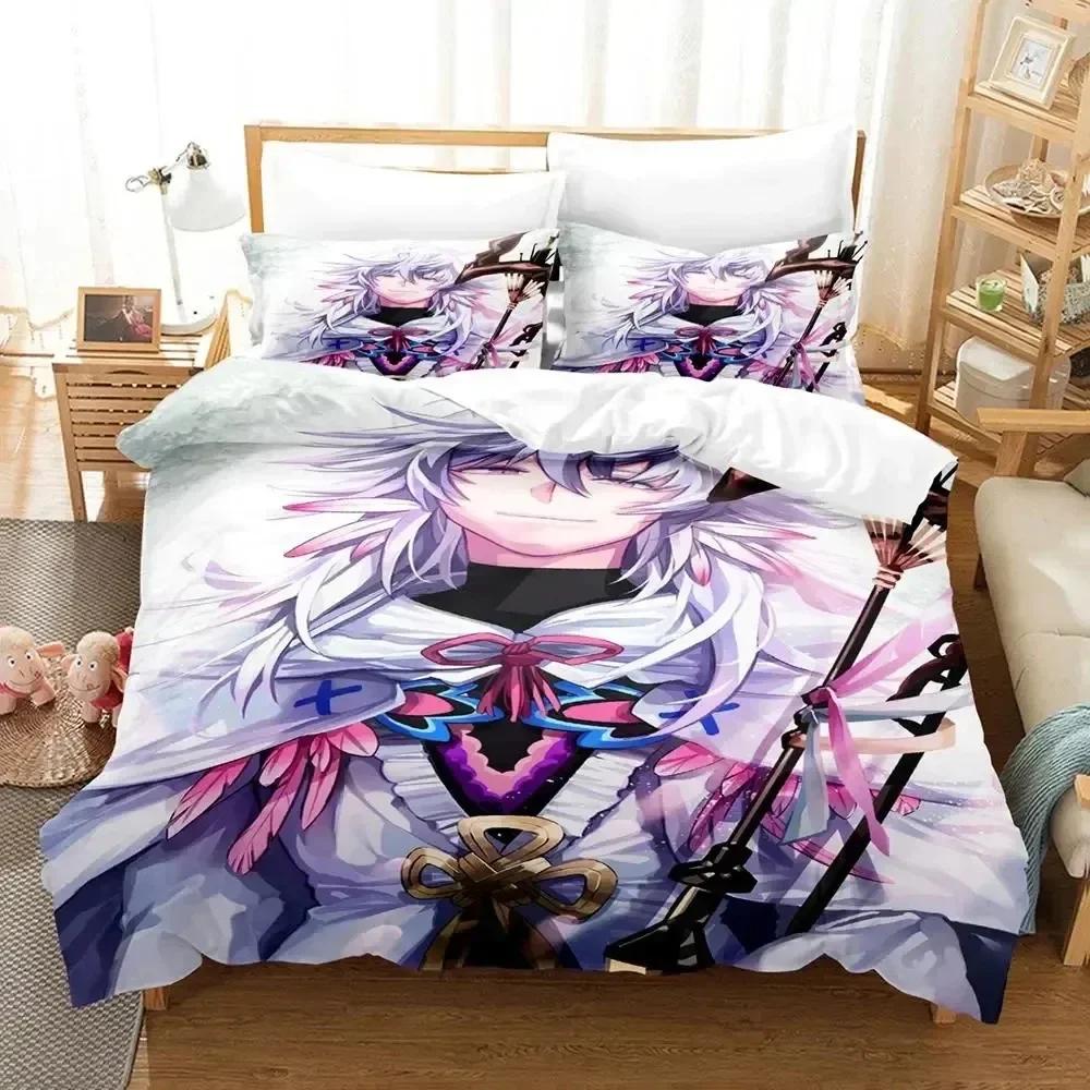 Fate Grand Order Merlin Sängklädesset Påslakan Sängset Täcke Örngott Täcke king Queen Size Pojkar Vuxen