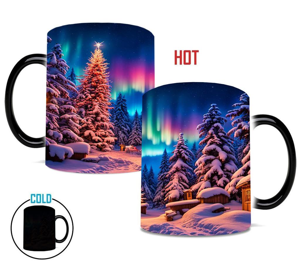 Christmas Christmas Northern Lights Color Changing Cup Ceramic Coffee Mug Snowman Christmas Tree