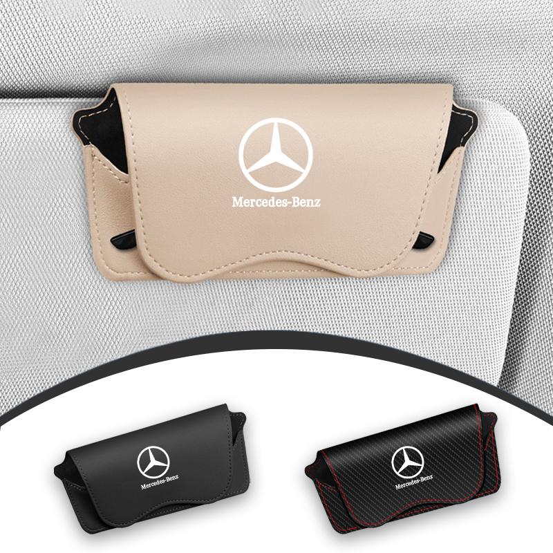 For Mercedes Benz A C E S G Class GLC CLE CLA GLB GLS W177 W205 W213 W222 Car Glasses Case Eye Sunglasses Storage Box Holder