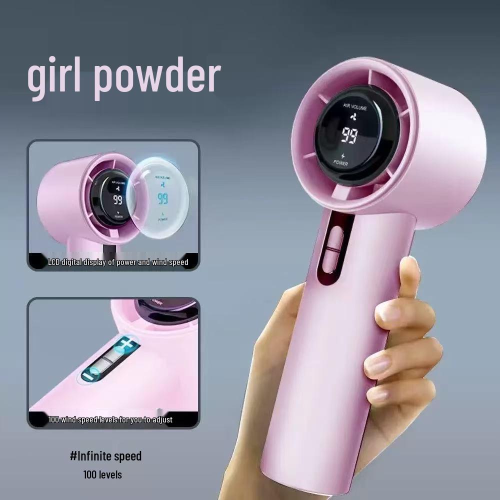 638 Ultra-High-Speed Handheld Fan [100-Speed Gale] - Rechargeable, Long-Lasting, Portable Electric Fan 68x66x176 mm