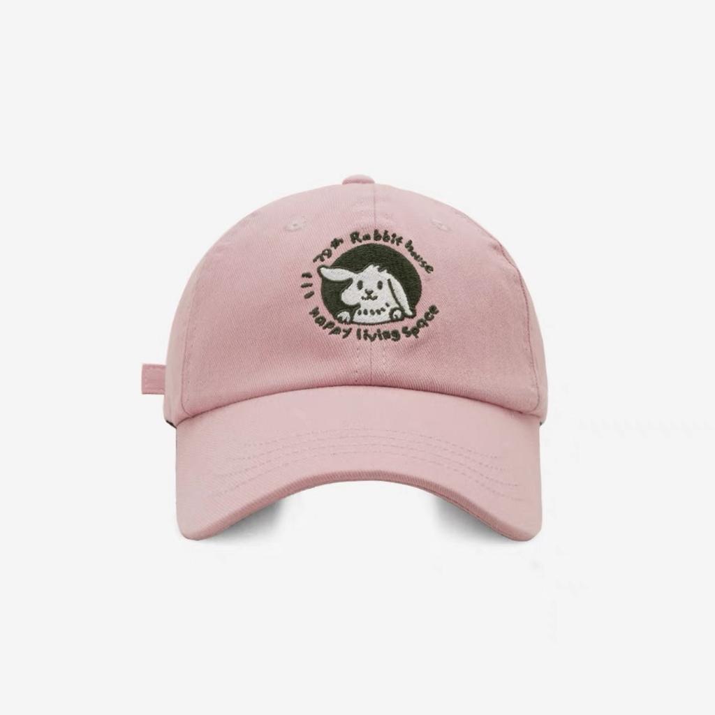 Hat Women Sweet Cute Rabbit Embroidered Baseball Hat Couple Street Korean Couple Versatile Soft Top Baseball Cap Summer
