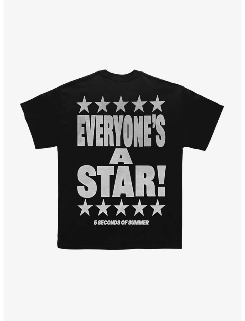 5 Seconds Of Summer Everyones A Star T-Shirt Unisex Oversized Rundhals Kurzarm Shirt Bequeme Sommer Outdoor Tops T-Shirts