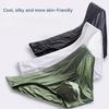 Men's Ice Silk Seamless Briefs Sexy Mid-waist Soft Men's Underwear Candy Color Underwear XL-4XL