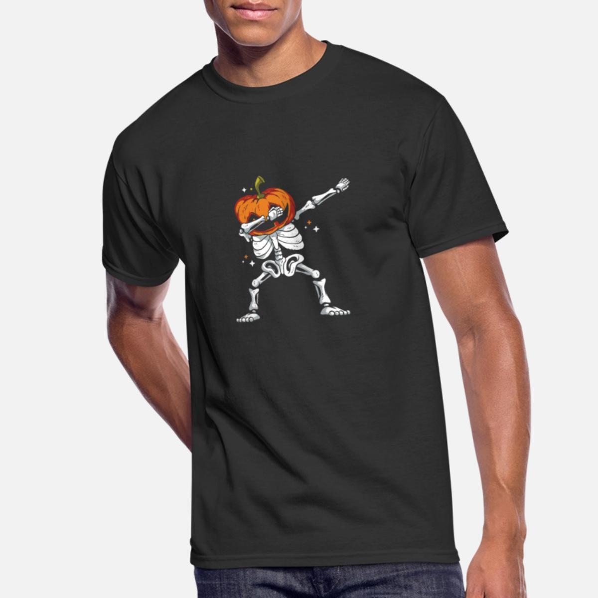 Skeleton Dabbing Halloween Pumpkin Dab Fast Shipping T-Shirt L-2XL S разноцветный