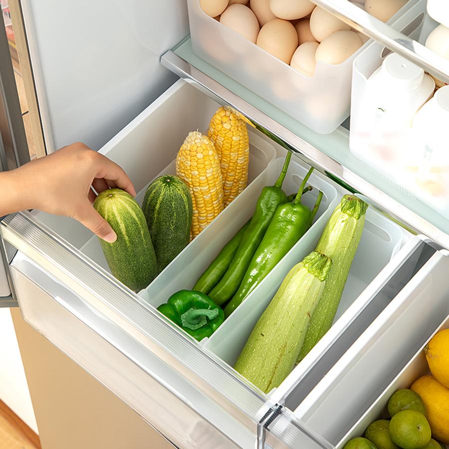 Fruit Vegetable Storage Box Kitchen Refrigerator Storage Organization Large Capacity Plastic Food Storage Container With Handle