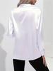 Chemise Satinée Brillante Élégante à Manches Longues pour Femme – Polyvalente pour le Printemps, l'Automne et Toutes les Saisons