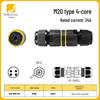 M20 IP68 3-Pin Flame Retardant Waterproof Dustproof Terminal Block Connector for Lighting Electronics.