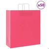VidaXL Paper Bags 50 Pcs with Handles Pink 45x17x48 Cm, Paper Bag, Paper Gift Bag, Paper Gift Bag, Bag 4101891