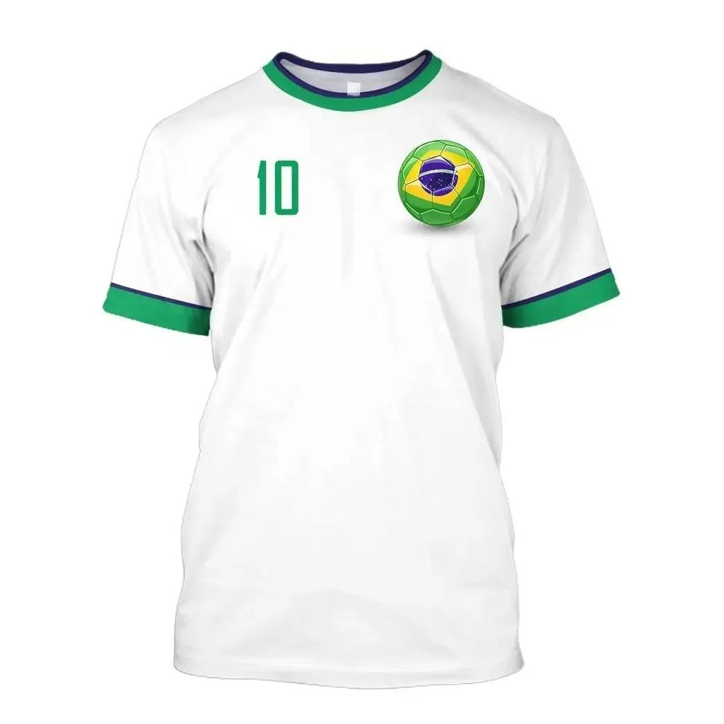 2026 Nuova Maglia da Calcio T-shirt Maglia Nazionale Brasiliana Girocollo Oversize Casual Streetwear Abbigliamento Uomo