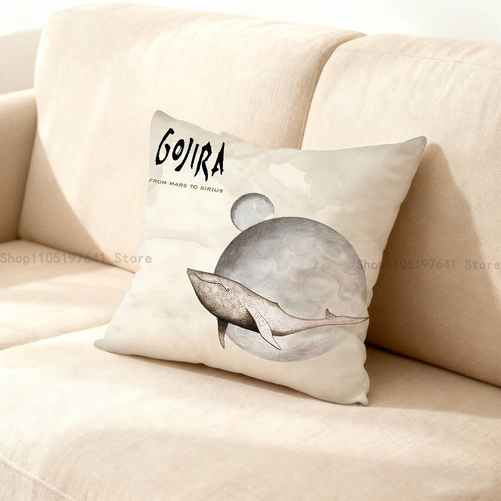 Band G-Gojiras Pillow Case Cute Cartoon Anime Peripheralsbedroom Sofa Decorative Cushion Cover Soft Cushion Cover