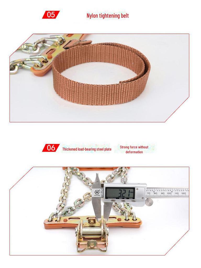 Universelle Manganstahl-Antirutschketten für PKW & SUV – Schnee- & Schlamm-Notfall-Reifenketten