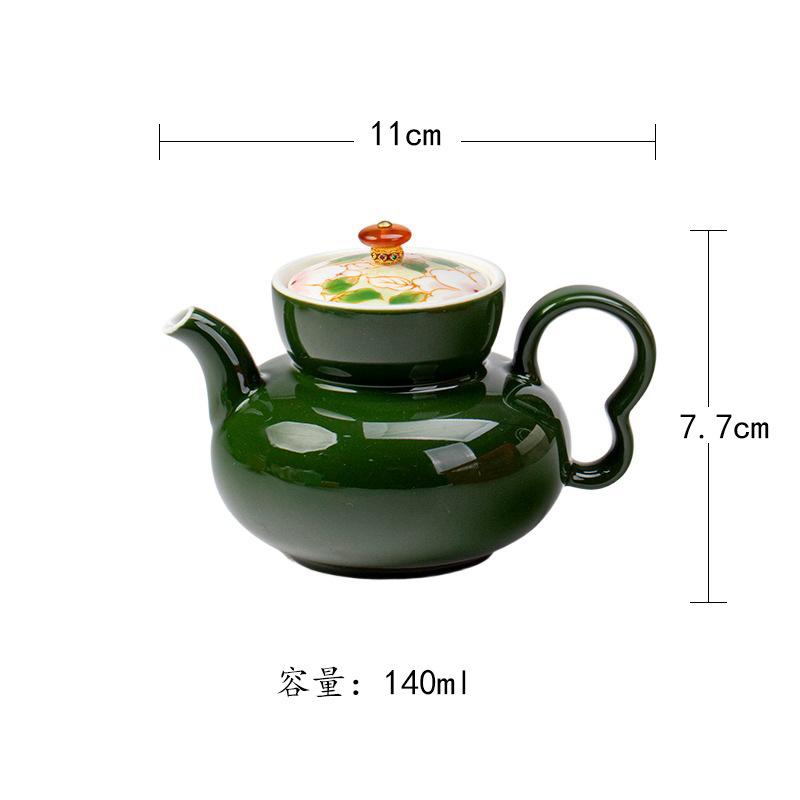 

140ml Hand-painted Camellia Teapot Handmade Tea Infuser Pot Tea Maker Kettle With Ball Hole Tea Services Accessories Decoration