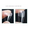 NAILWIND Clear Soft Gel Nail Tips-Short Ballerina Shape Style Smooth Traceless Pre-shaped Full Coverage Nails Tips, Clear Ultra-thin Design for Nail