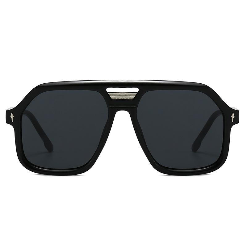 Cross glasses new sunglasses large frame rice nails double beam outdoor driver driving sunglasses sunshade glasses