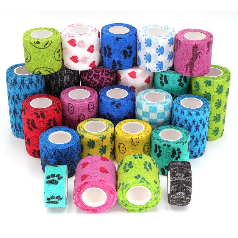 6 Pcs Self Adhesive Elastic Bandage for Sports Wrist Palm Finger Arm Shoulder Knee Ankle Pets Leg Tattoo Protection