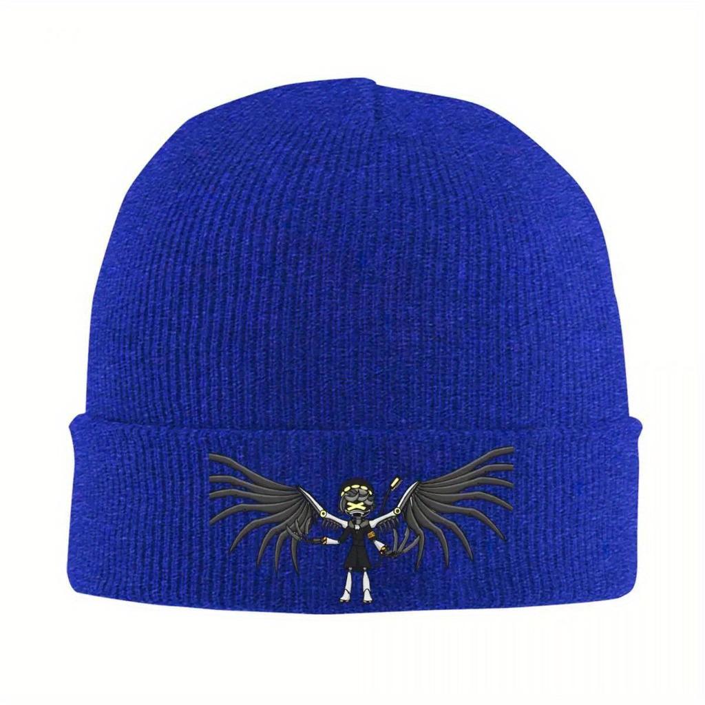 Anime Murder Drones Gothic Beanie Hats Knitting Hat Outdoor Sport Elastic Female Male Caps Autumn Winter Graphic Bonnet Hats