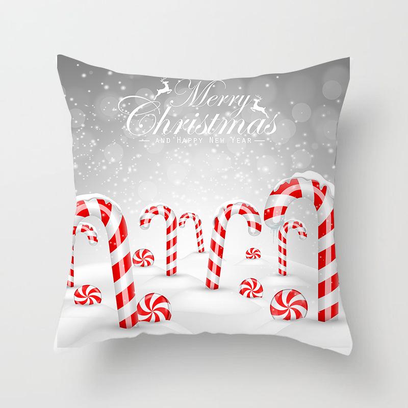 Santa Claus Christmas Tree Pillow Cover Cushion Cover Home Soft Decor