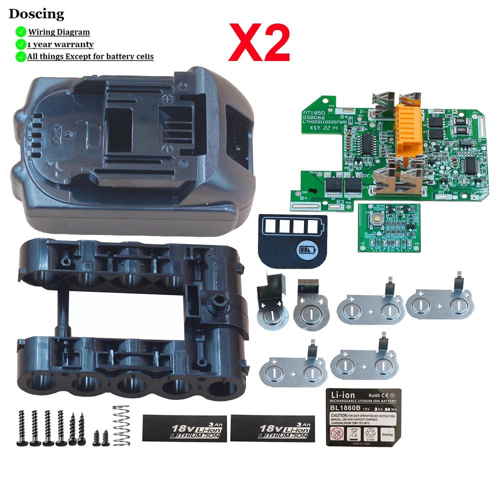 BL1830 Li-ion Battery Case Charging Protection Circuit Board Box For Makita 18V Battery DIY Capacity Bl1815 Bl1820 Bl1825