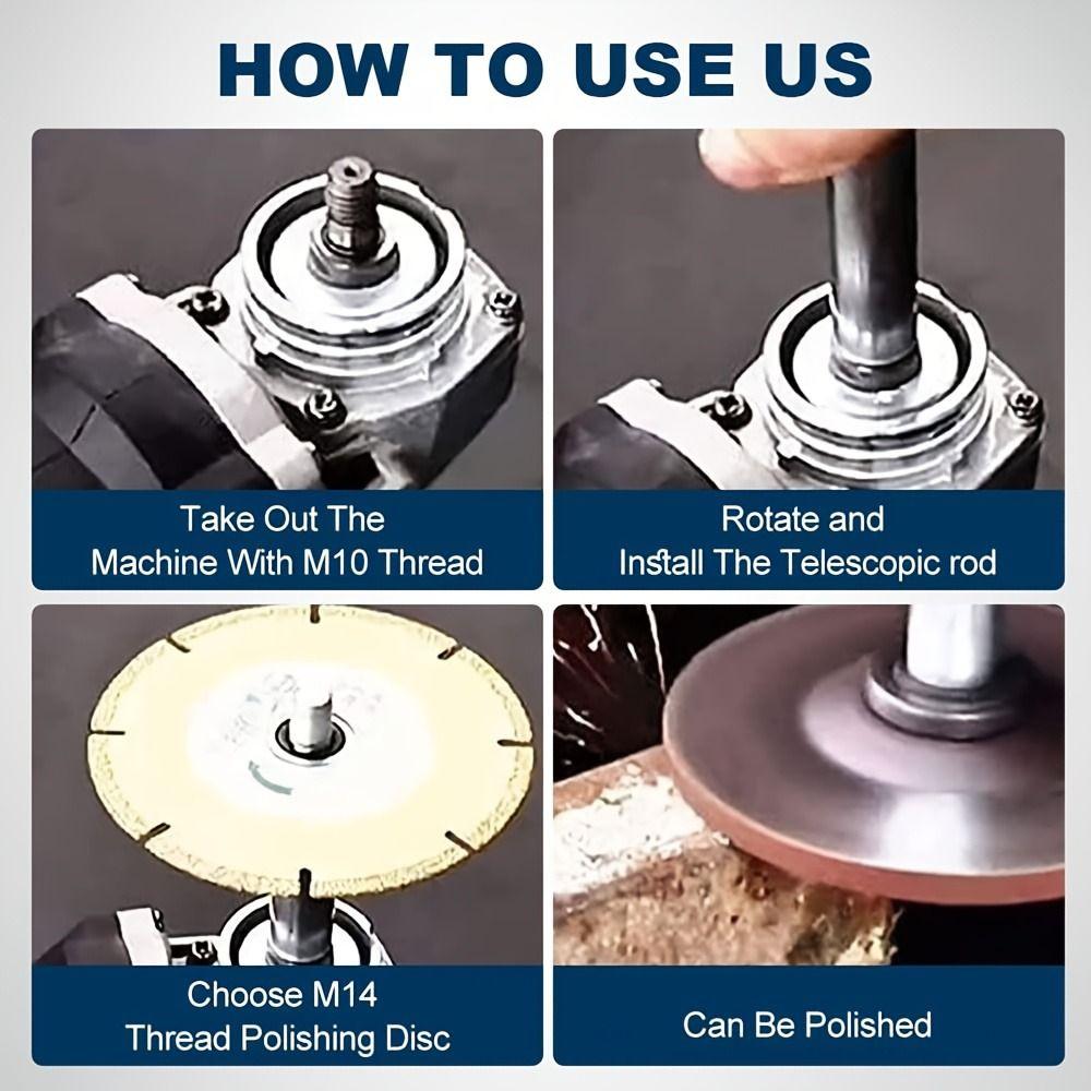 75 mm/100 mm/140 mm Angle Grinder Extension Thread Connecting Rod  Grinding Connection Accessories
