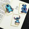 Cute Stitch Bookmark for Book Lover Gifts Disney Fans Kawaii Stitch Book Page Paper Clip Mark for Friends Kids Reading Supplies