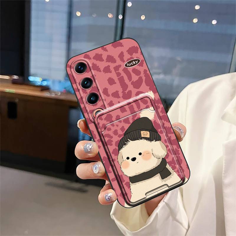 Back Cover Shockproof Phone Case For Meizu 21 Pro Card bag Waterproof TPU Cartoon Anti-dust Full wrap Anti-knock Cute