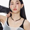 NIMBUS SHINE CROSS ONYX DROP BALL NECKLACE