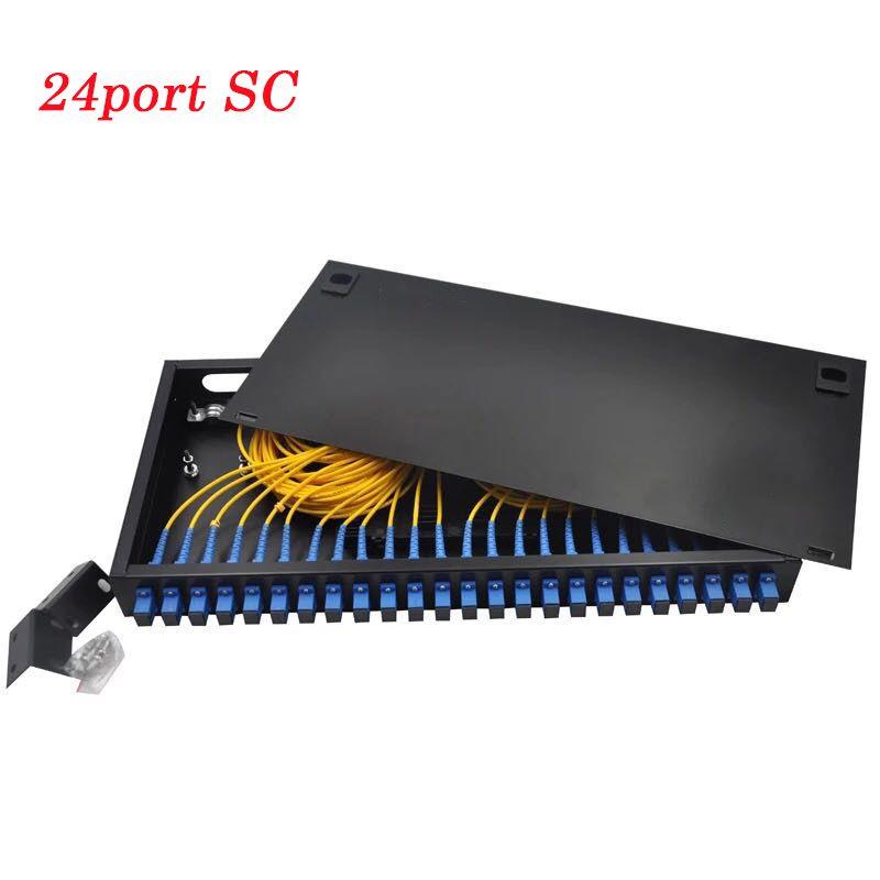 24 Ports Fiber Patch Panel With Sc Pigtail Adapter For Enhanced Connectivity Solutions