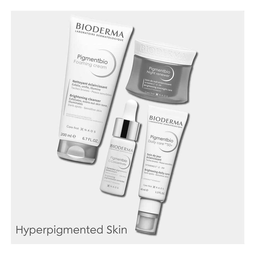 Bioderma Pigmenbio Gommage Moussant Blanc pour Visage et Corps Ternis Gommage Riche Floral Sans Éthyle Artificiel ou [Authentique] 200 ml, Peau, (Nettoyant Gommant,