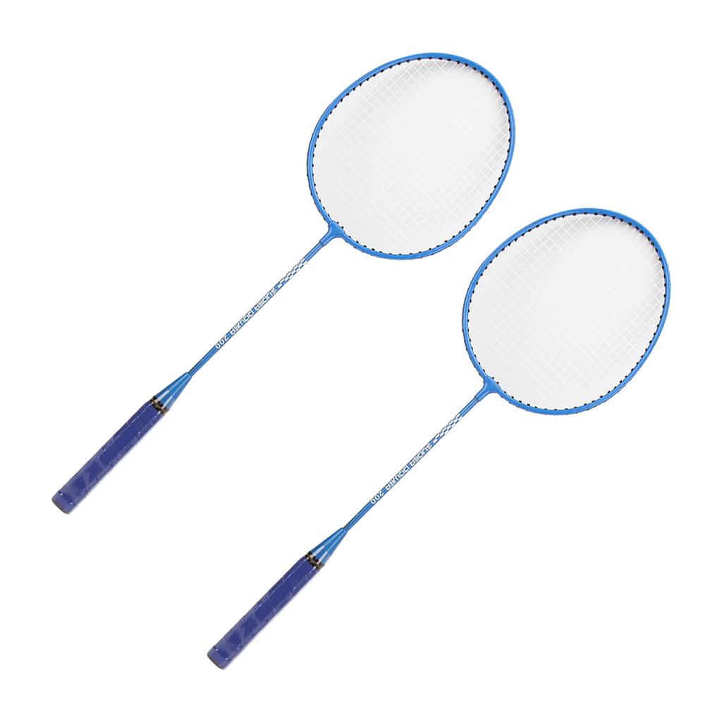 Children 2 Players Badminton Racket Set Aluminum Alloy Badminton Racquet Set for KidsBlue