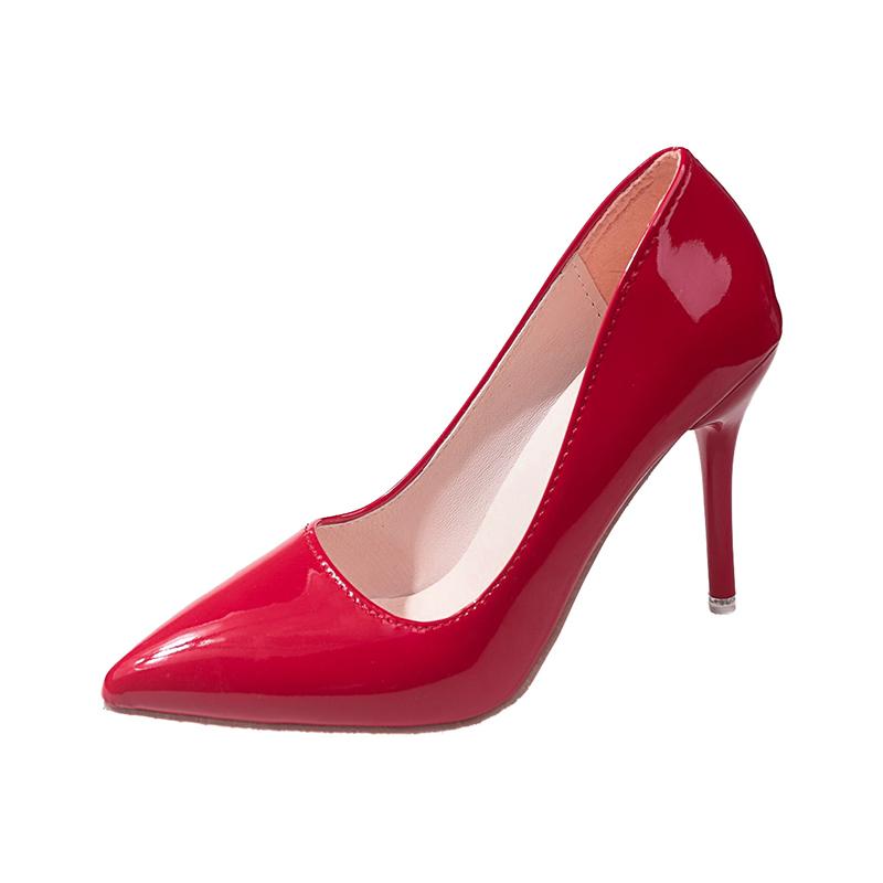 Large Size 40-43 Women High Heel Shoes Fashion Simple Solid Color Thin High Heel Pointed Single Shoes Botines Mujer Con Tacon