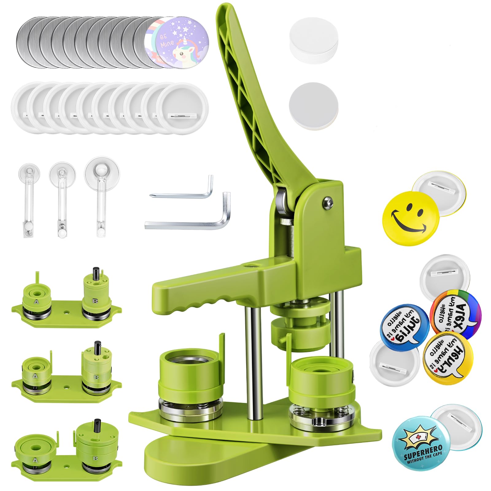 

Машина для значков Инновационная Магнитная Адсорбция 25мм 32мм 58мм Форма Изготовитель значков Вращающийся 3 размера Удобная замена формы Магнитная адсорбция Вращающийся